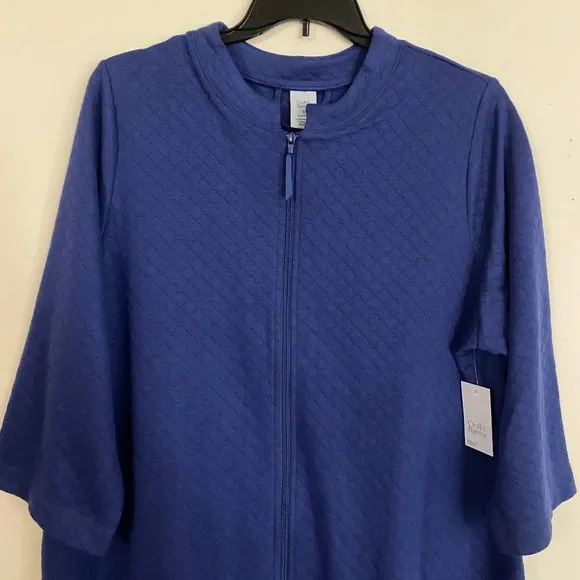 Croft &amp; Barrow Quilted Zip Duster Robe 1X