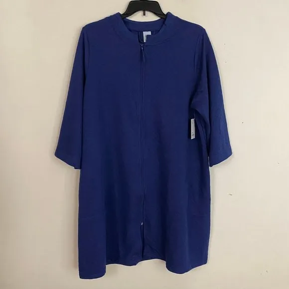 Croft &amp; Barrow Quilted Zip Duster Robe 1X