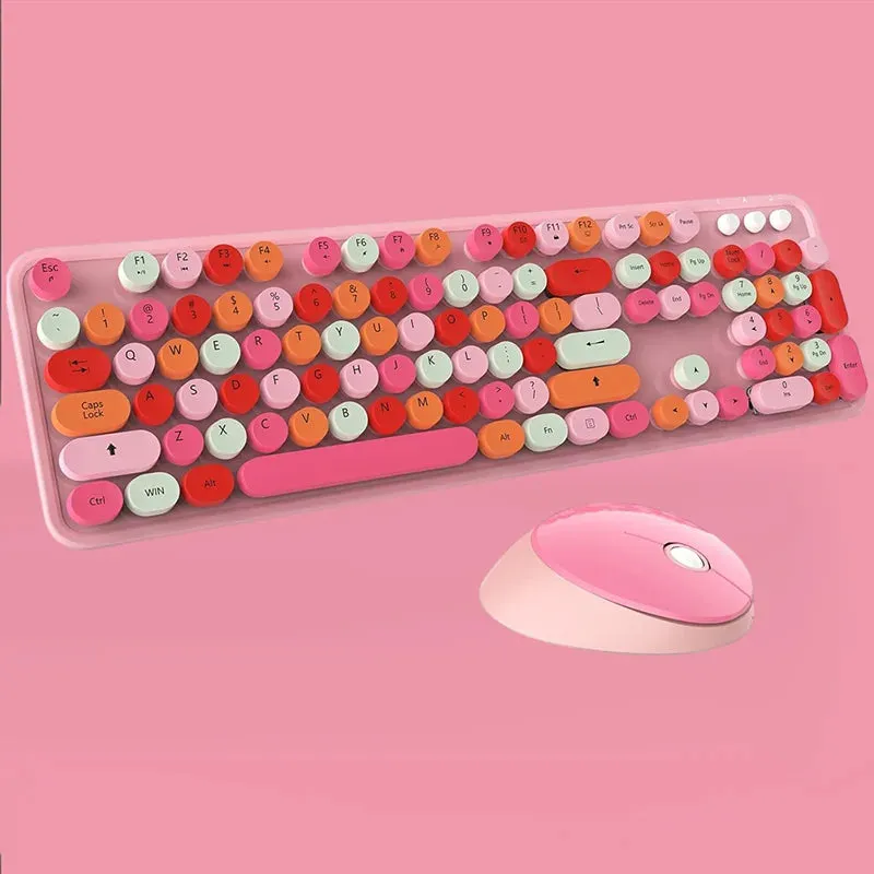 Cute 2.4G Wireless Keyboard Mouse Set