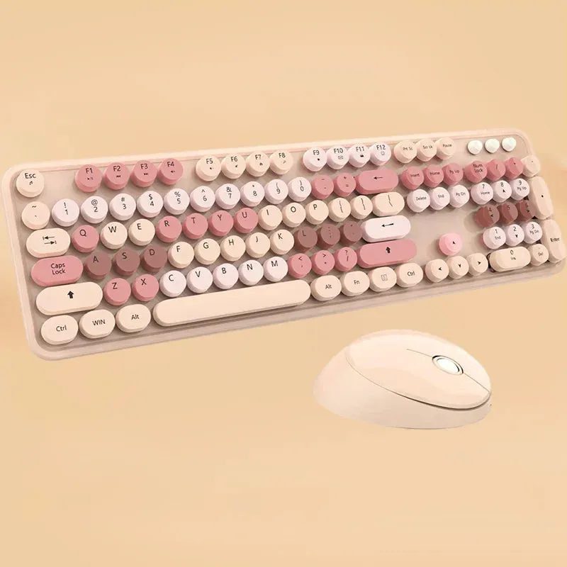 Cute 2.4G Wireless Keyboard Mouse Set