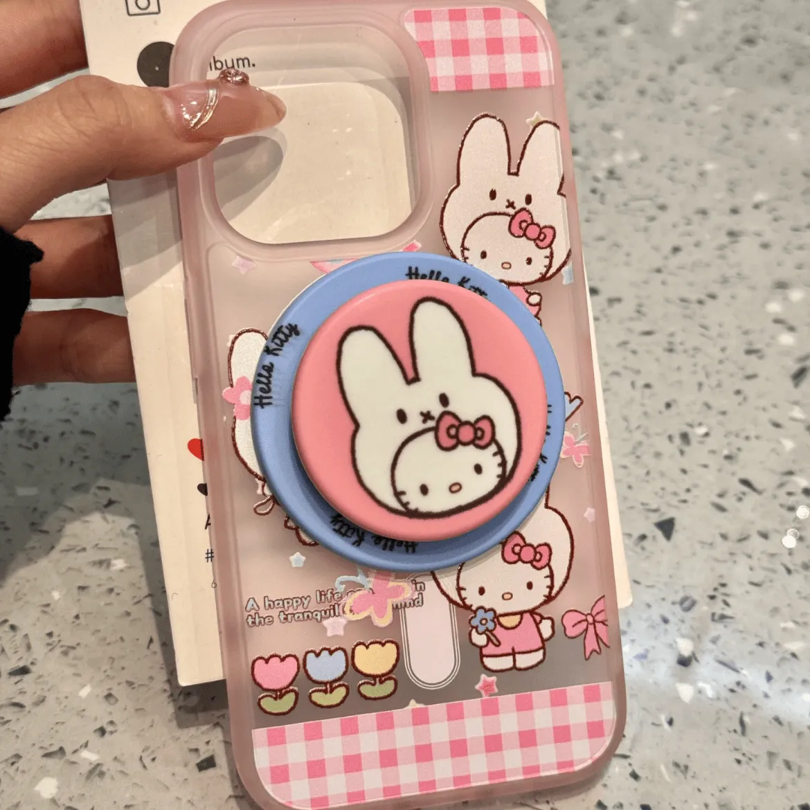 Cute Miffy Hello Kitty Magnetic Stand iPhone Case
