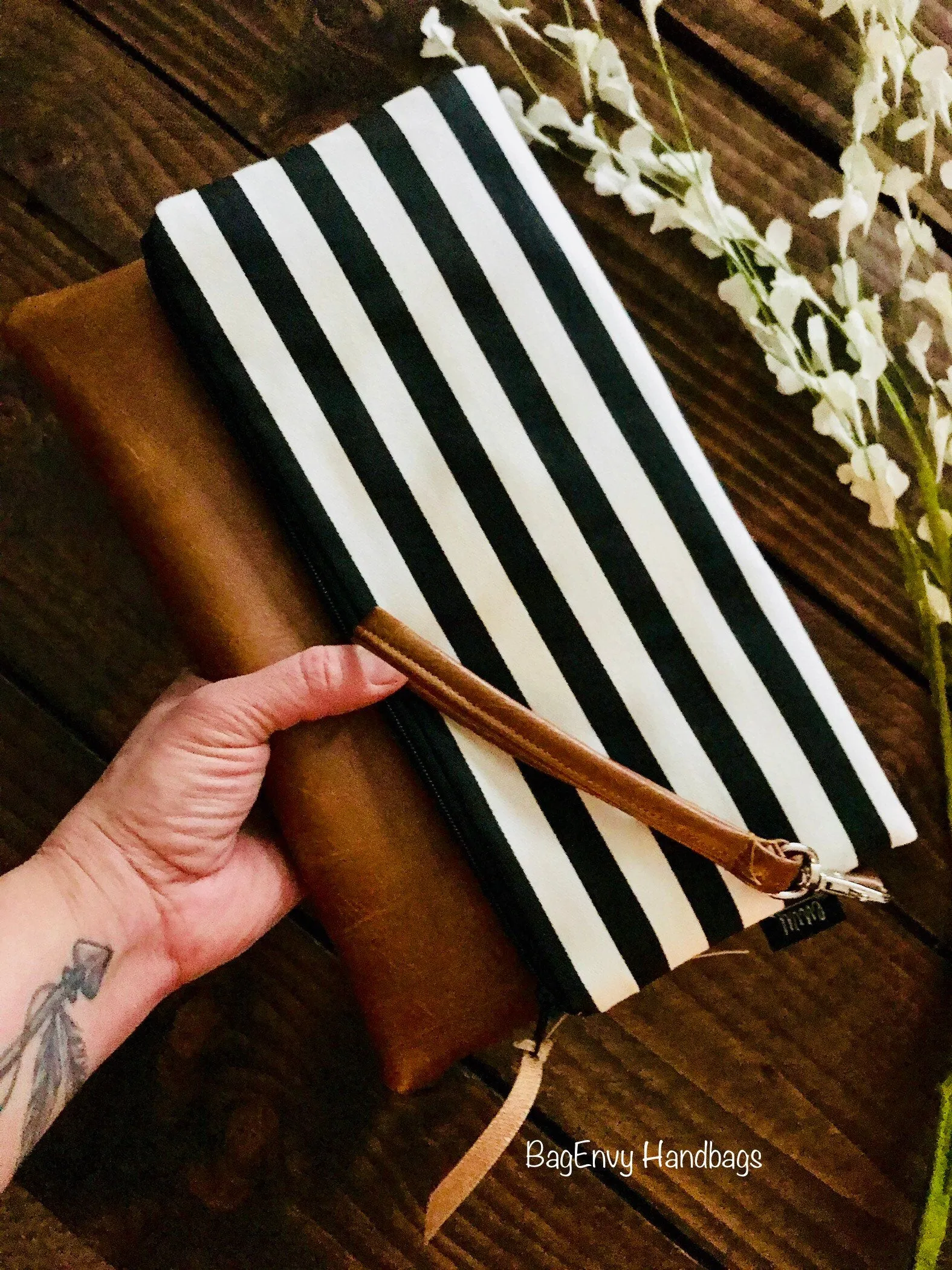 Design Your Own Bridesmaid Fold Over Clutch - with Vegan Leather - Detachable Wristlet - Set of 4 or More
