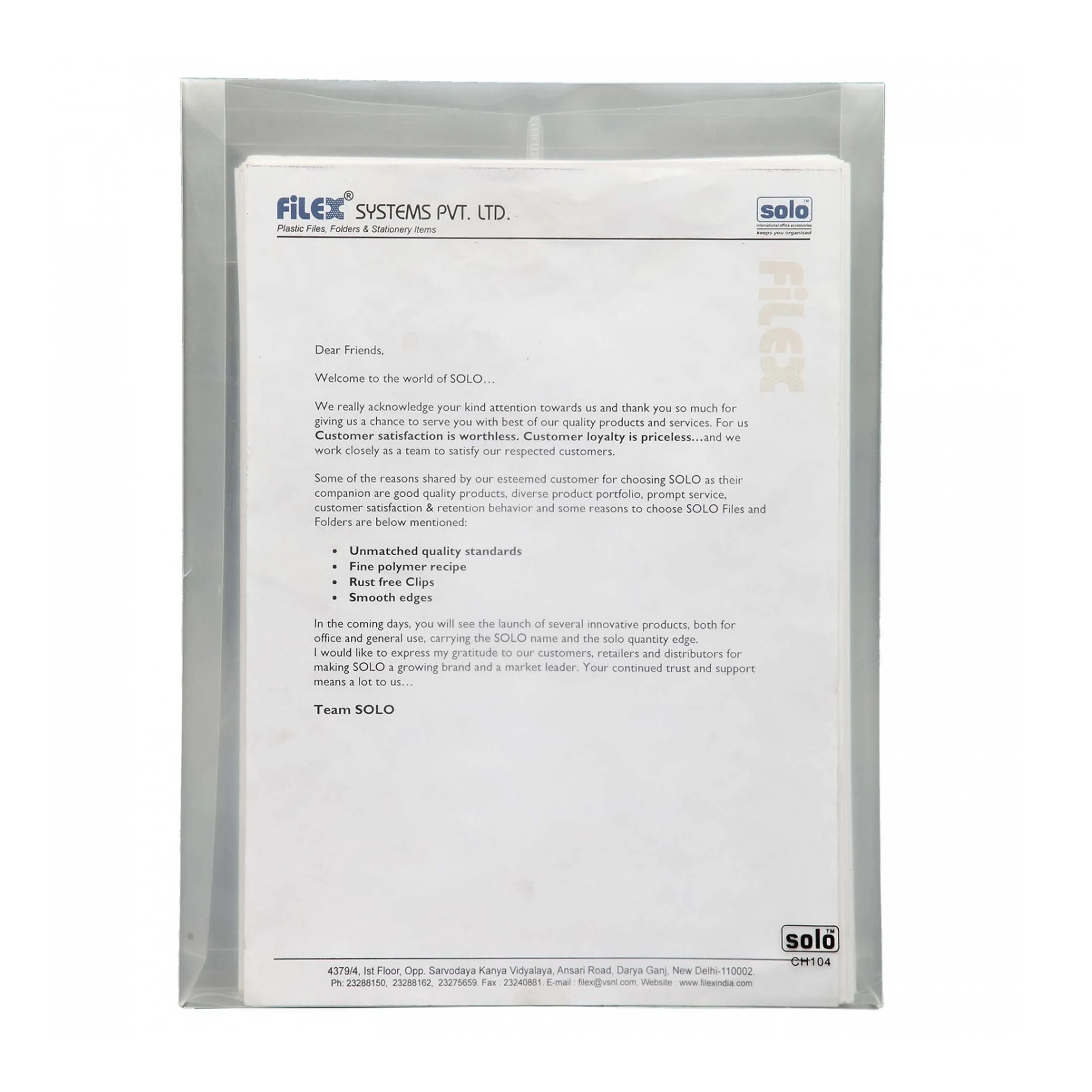 Document Bag - A4 (CH104), Pack of 10