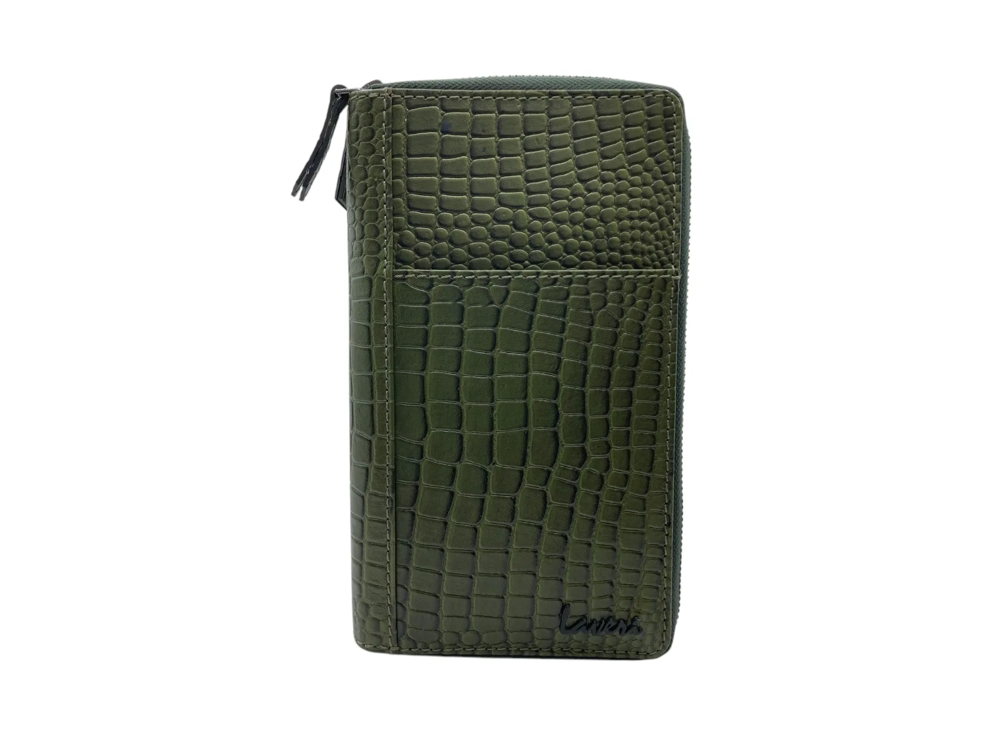 Double  Zip Family Passport  Holder &  Long Card Wallet  RFID Protection # 4645