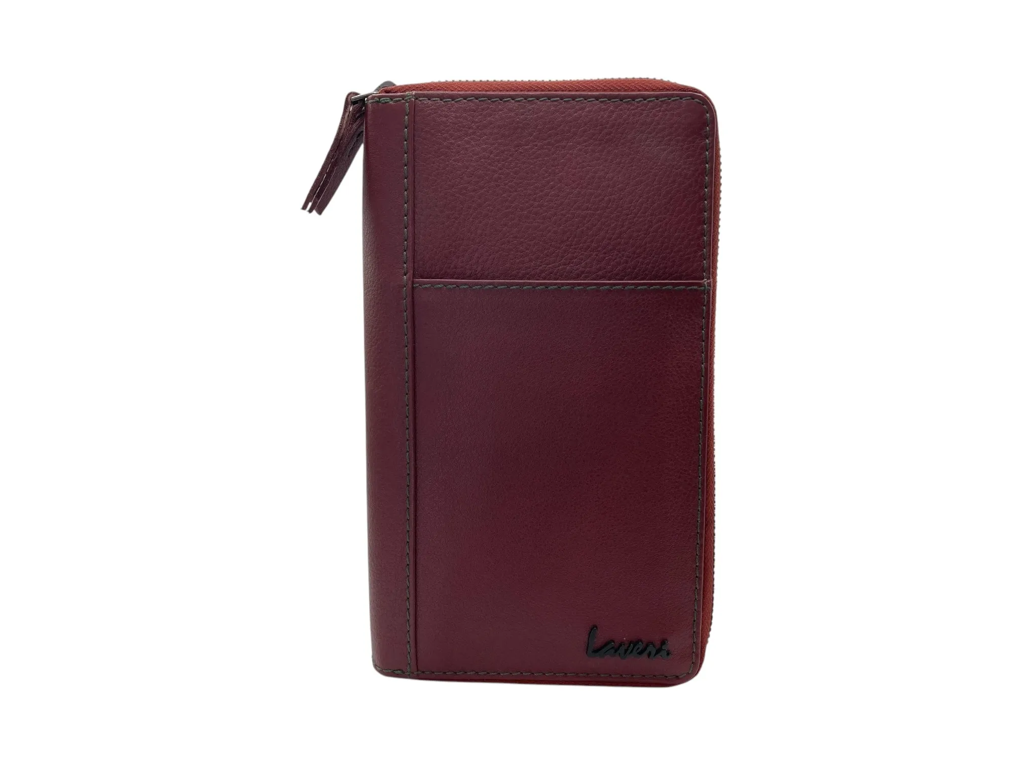 Double  Zip Family Passport  Holder &  Long Card Wallet  RFID Protection # 4645