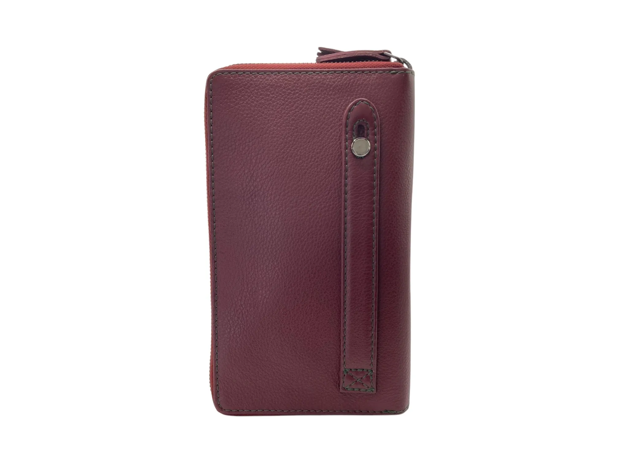 Double  Zip Family Passport  Holder &  Long Card Wallet  RFID Protection # 4645