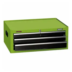 Draper 3 Drawer Mid-Box with Ball Bearing Slides - Green - EX-D