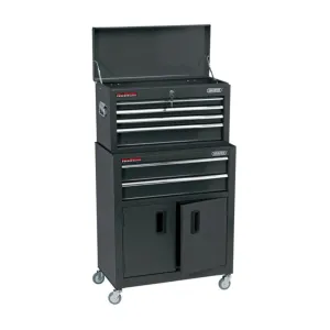 Draper 6 Drawer Topchest & Rollcab Combination - Black - EX-D