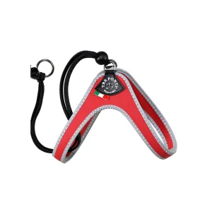 Easy Fit Liberta Red Harness with No Escape Adjustable Closure