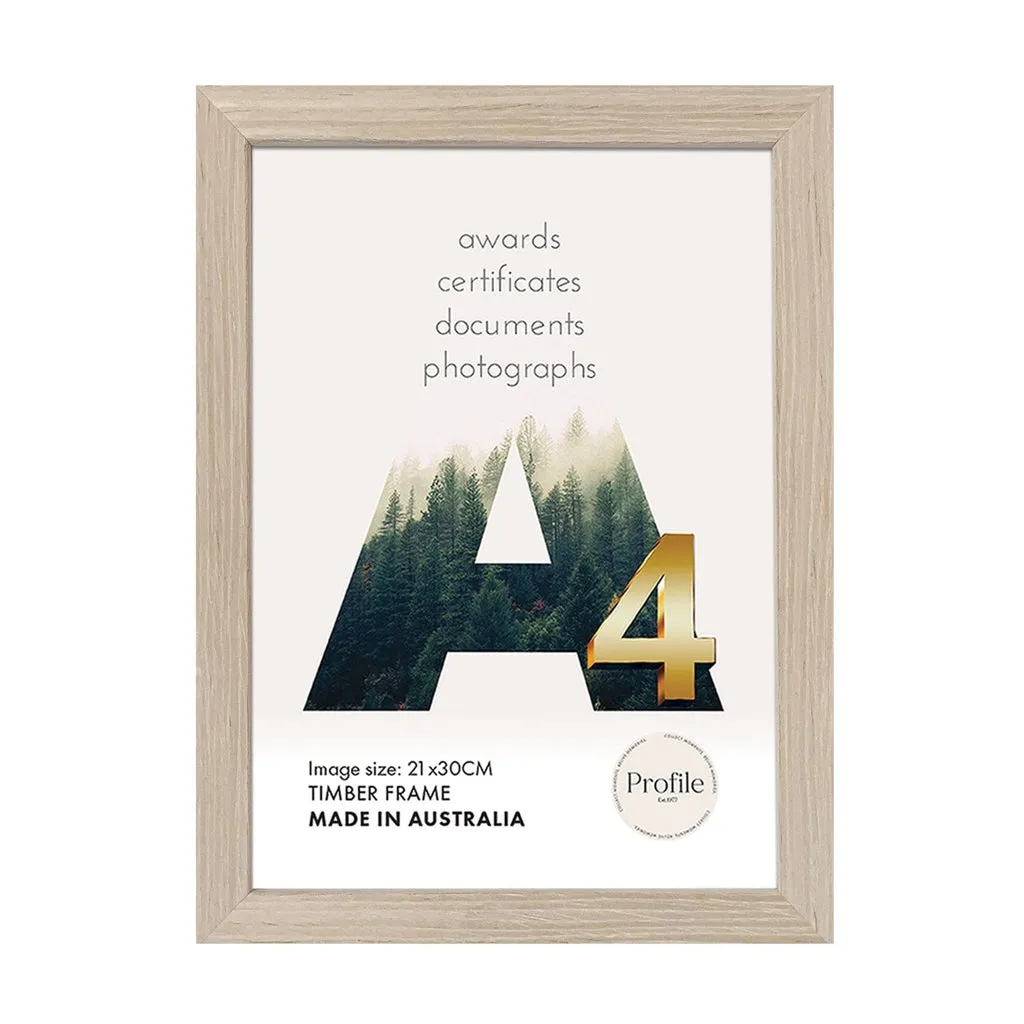 Elegant Polar Birch Timber A4 Picture Frame