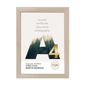 Elegant Polar Birch Timber A4 Picture Frame