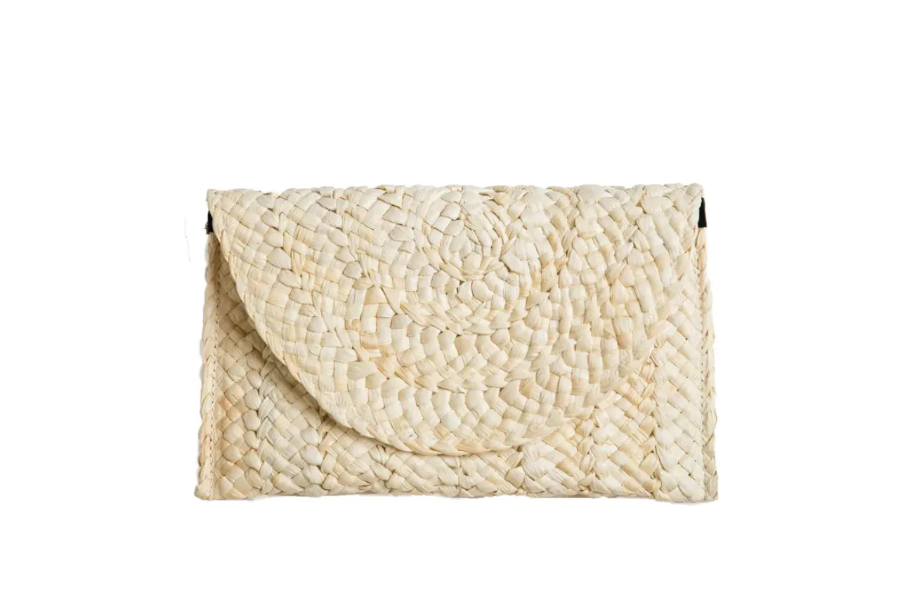 Eliza Rattan Clutch