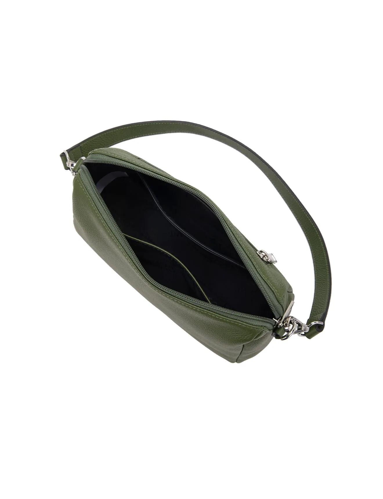 ELLA LEATHER XBODY BAG- E1-0843-OLIVE- NEW IN