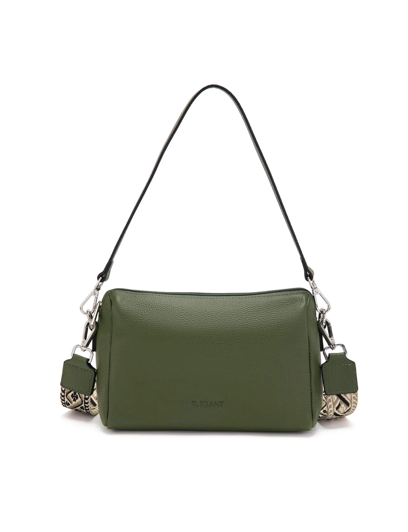 ELLA LEATHER XBODY BAG- E1-0843-OLIVE- NEW IN