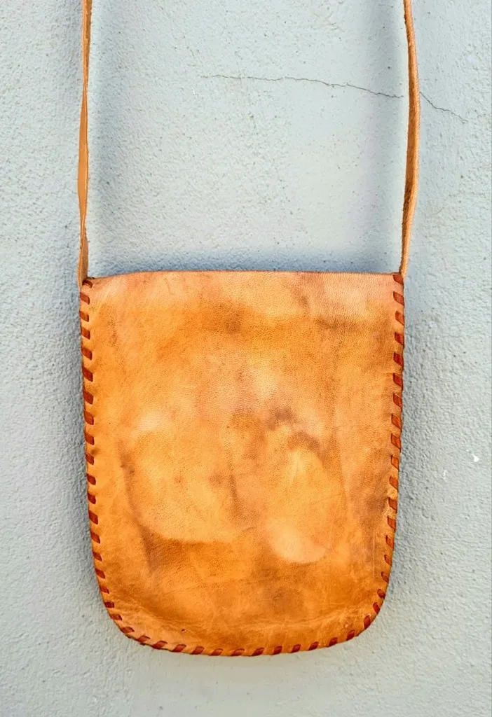 Embroided Leather Sling Bag