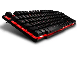 English 3 Color Backlight Gaming Keyboard Teclado Gamer Floating LED Backlit USB with Similar Mechanical Feel