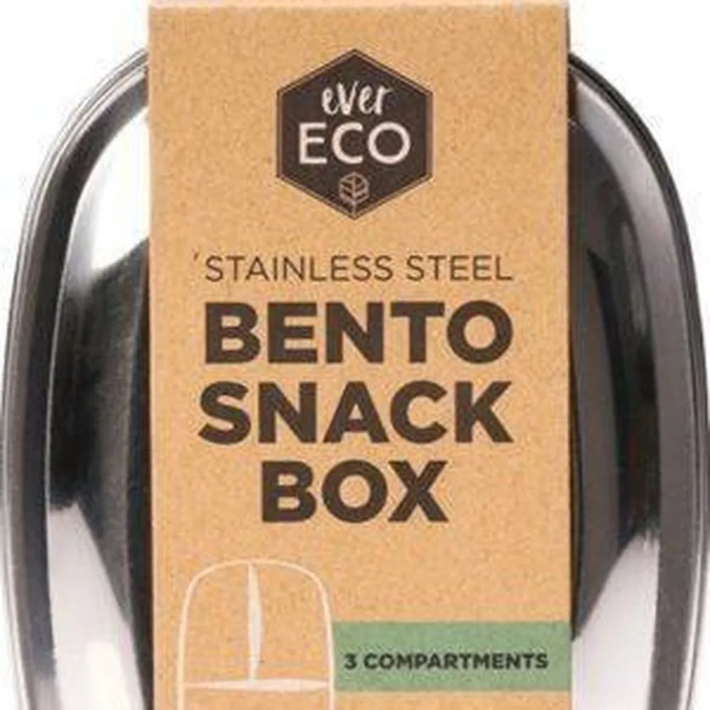Ever Eco Stainless-Steel Bento Snack Box - 3 Compartments