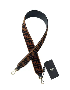 Fendi Brown Zucca Monogram Textured Velvet Strap You