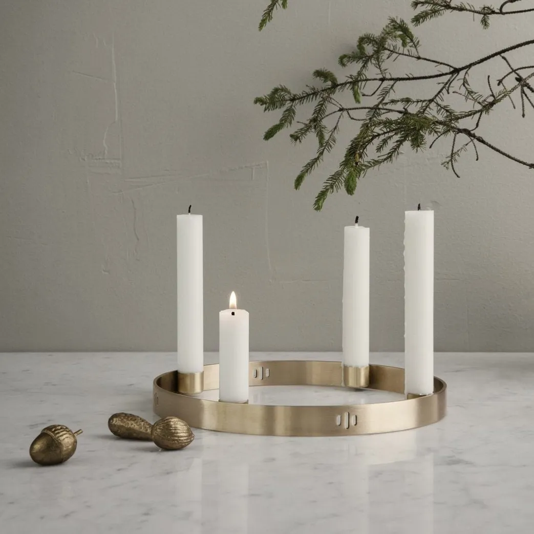 Ferm Living Brass Candle Holder Circle
