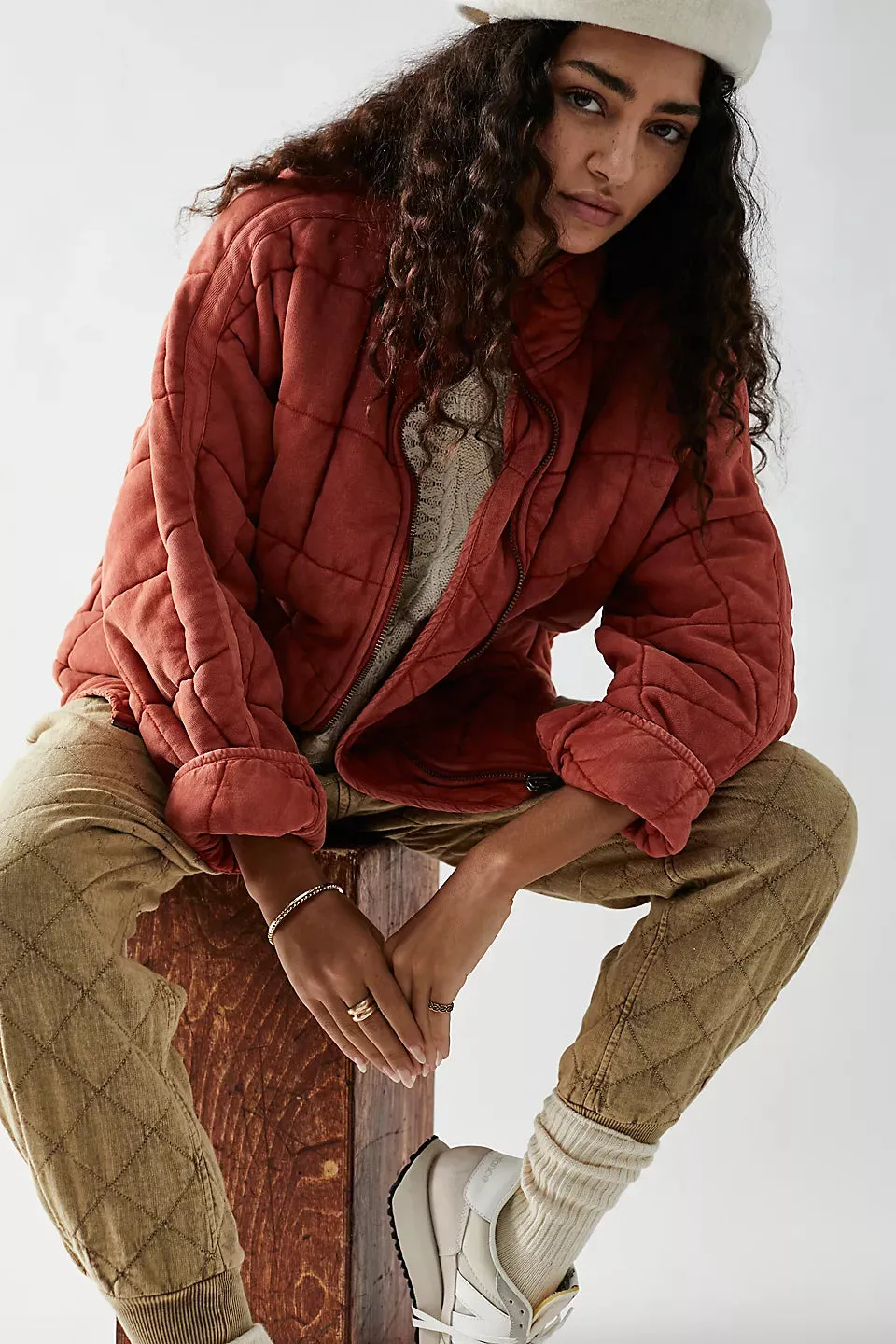 Free People - Dolman Quilted Knit Jacket
