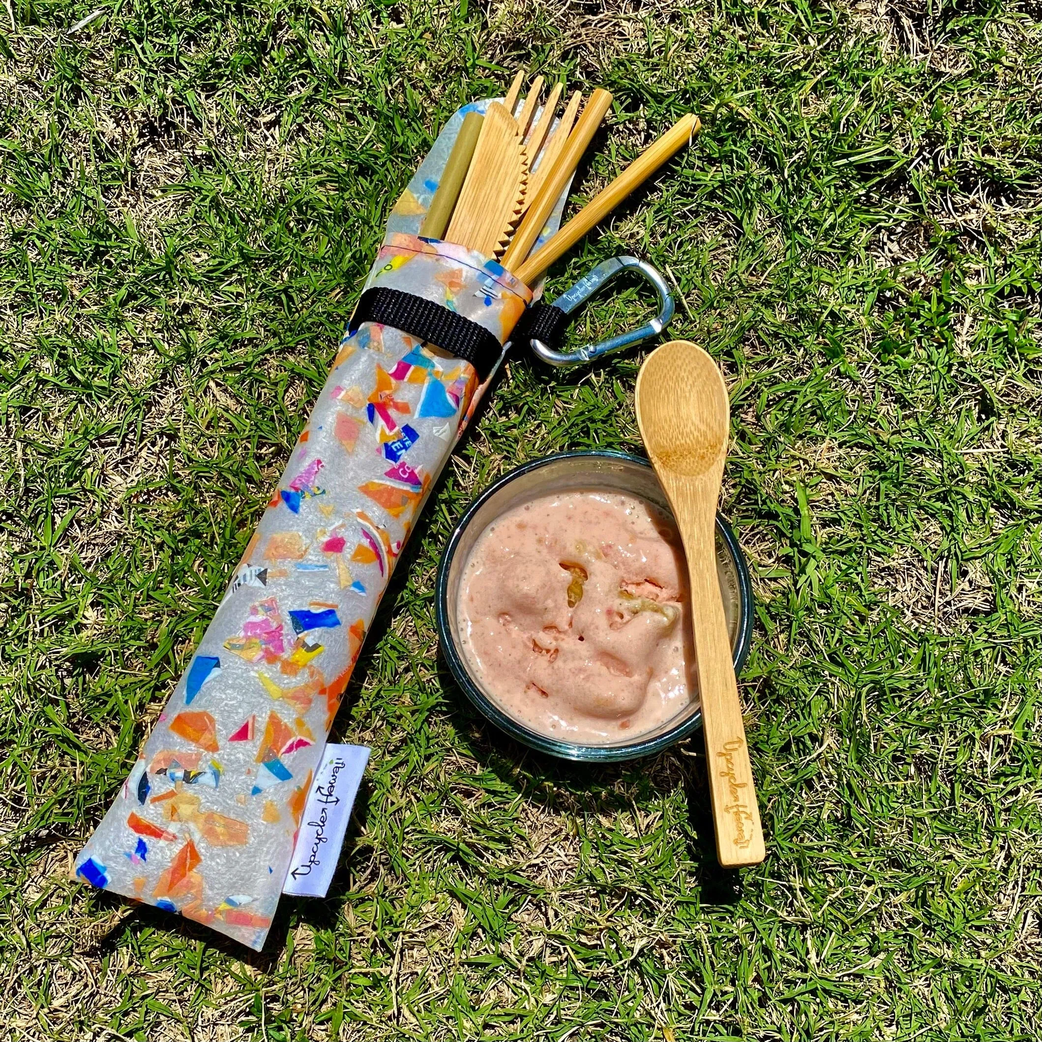 Fused Plastic "Bring-Your-Own" Slide Pouch and Cutlery Sets