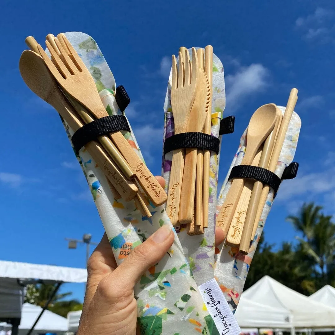 Fused Plastic "Bring-Your-Own" Slide Pouch and Cutlery Sets