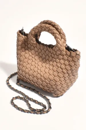 GABI WOVEN MINI BAG & POUCH (Mocha)