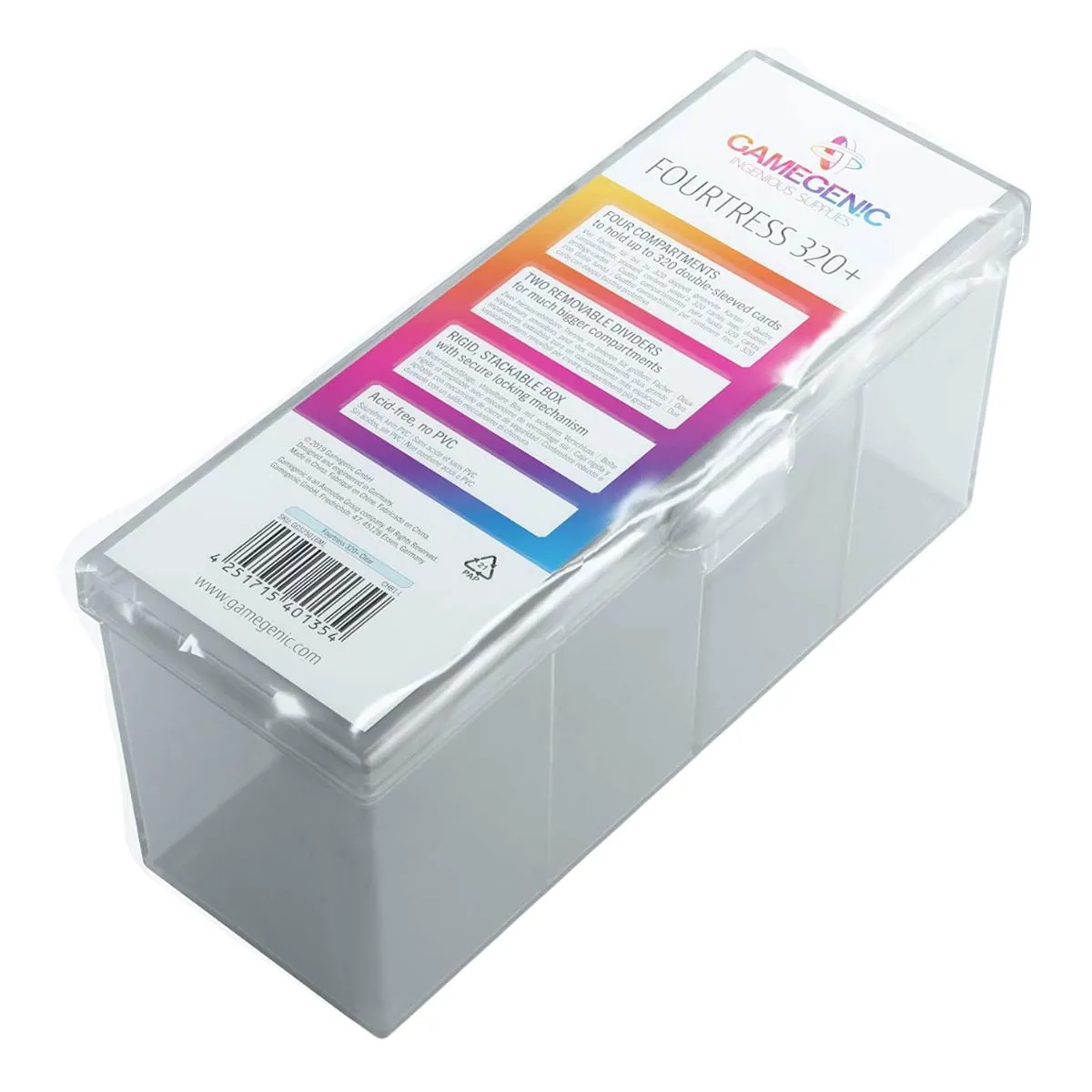 Gamegenic Fourtress 320  Clear Deck Box