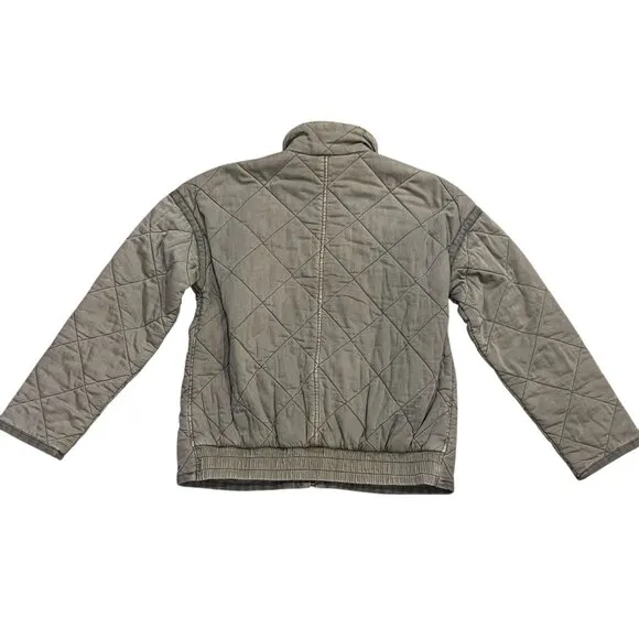 Gap Quilted Zip Jacket, Olive Green, S
