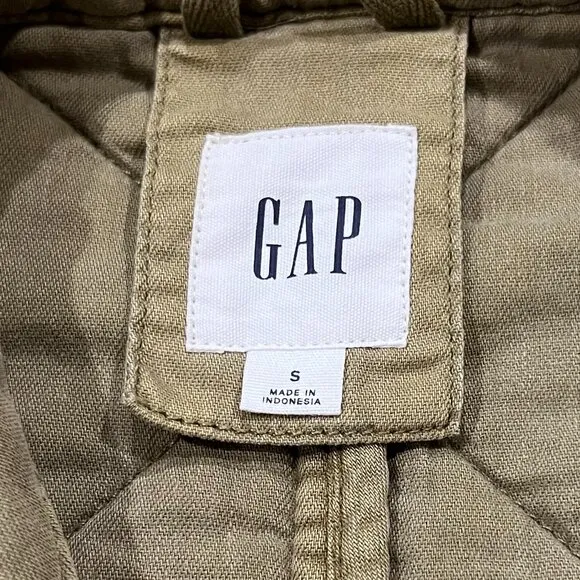 Gap Quilted Zip Jacket, Olive Green, S