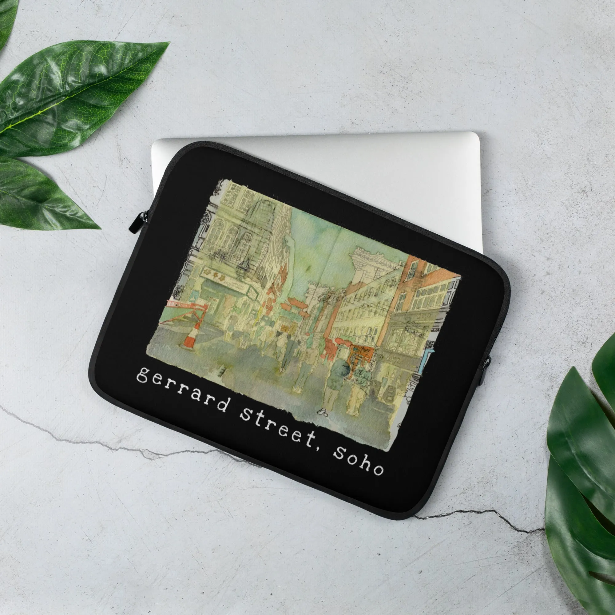 Gerrard Street, Soho - Hibiscus Surfwear - Ethical Laptop Case
