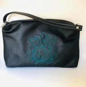 Gertrude Grab & Go Embroidered leather pouch - Custom Order