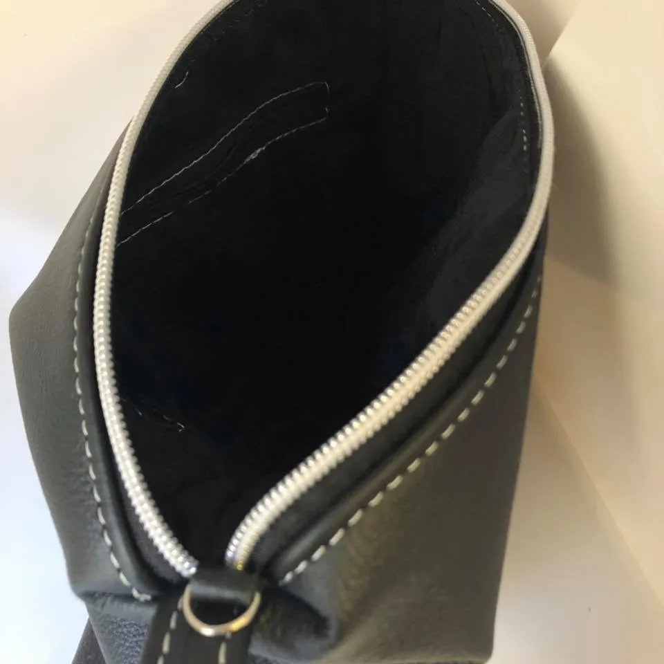 Gertrude Grab & Go Embroidered leather pouch - Custom Order