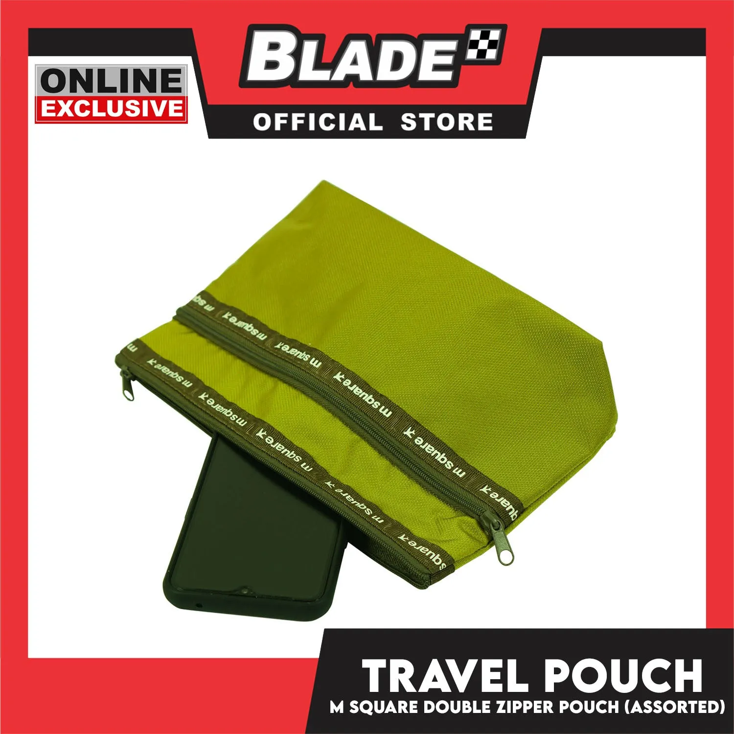Gifts Msquare Travel Pouch 20 x 6 x 15cm (Assorted Color and Designs)