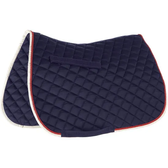 Grand Prix All Purpose Saddle Pad - Navy/White/Red