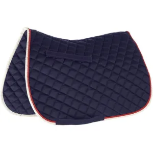Grand Prix All Purpose Saddle Pad - Navy/White/Red