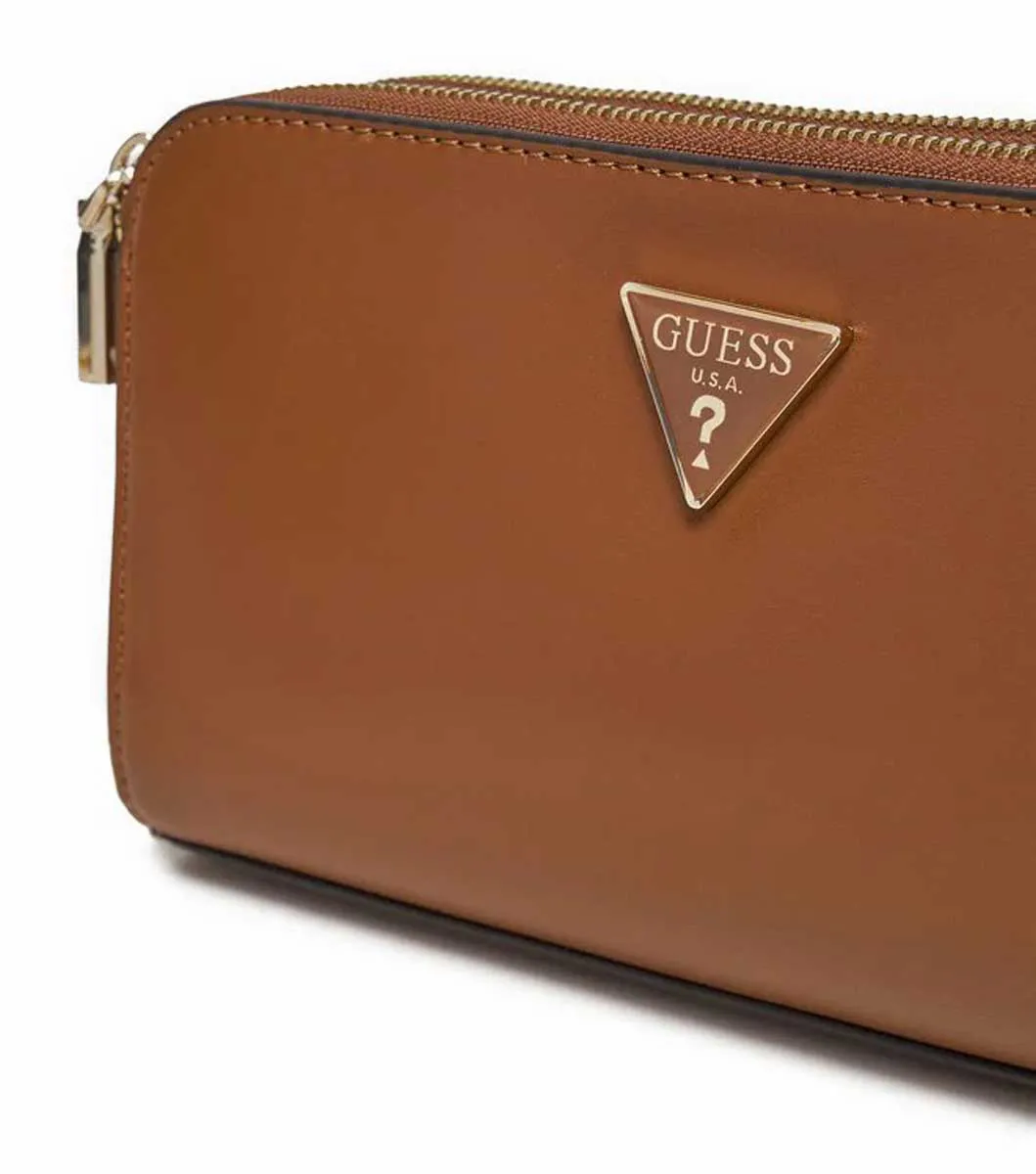 Guess Daryna Status Crossbody Bag In Cognac For Women