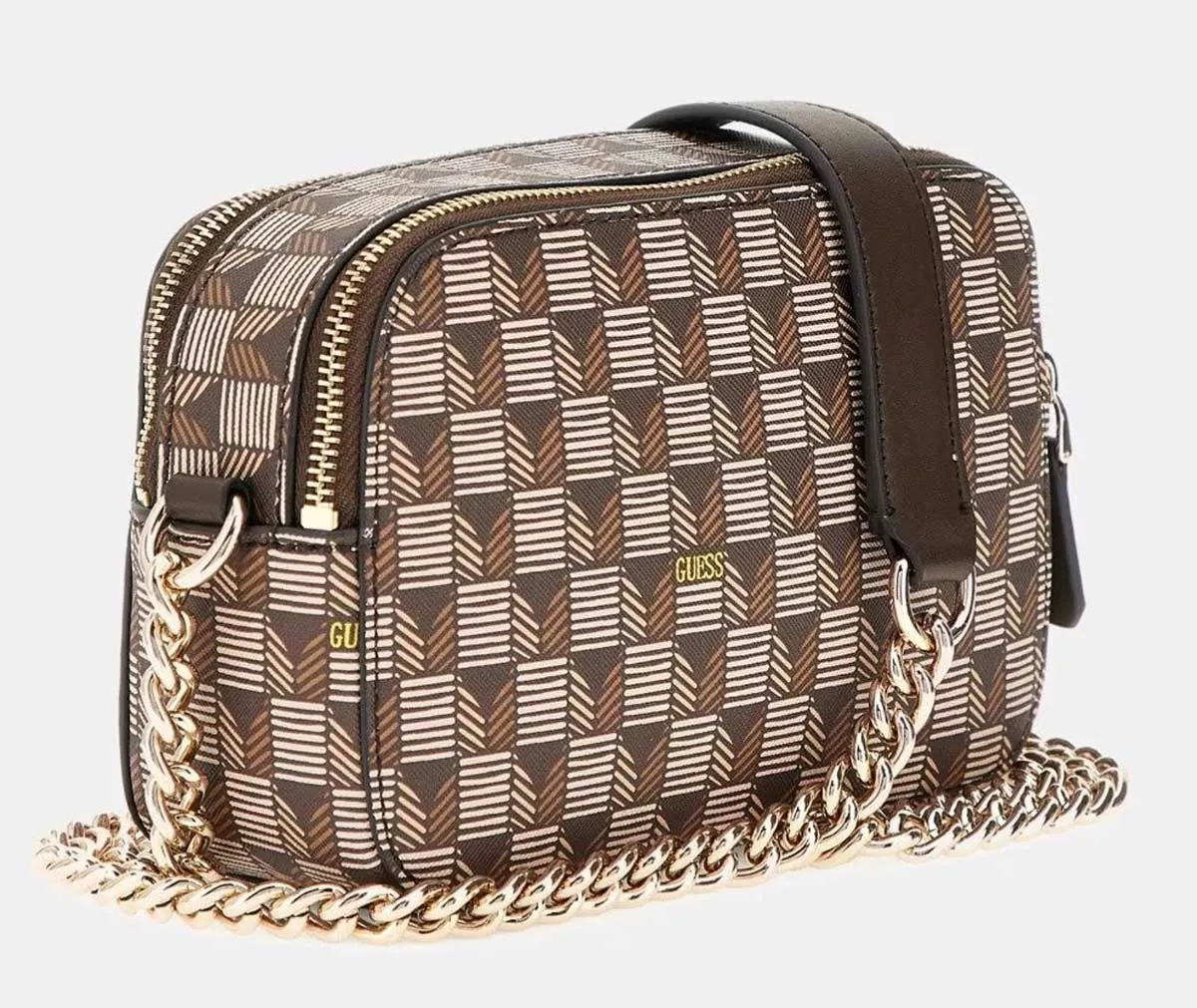 Guess G Wave  Mini Crossbody In Brown For Women