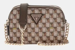 Guess G Wave  Mini Crossbody In Brown For Women