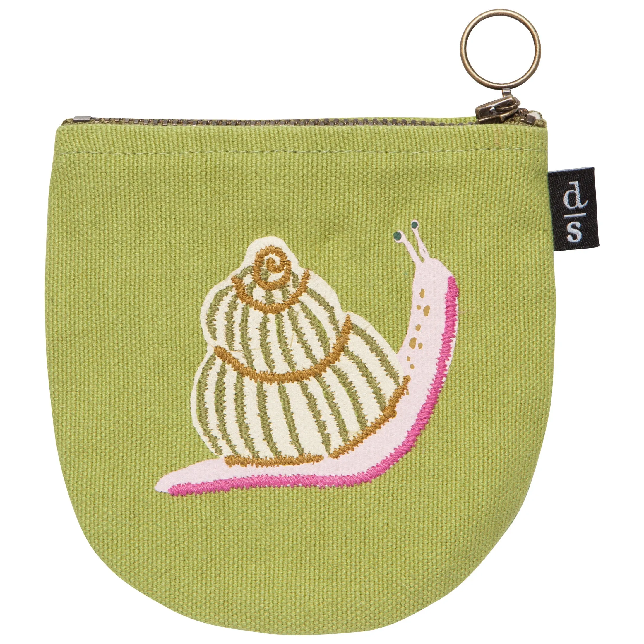 Half Moon Zipper Pouch - Gardenland Snail