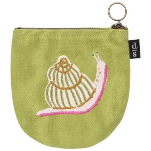Half Moon Zipper Pouch - Gardenland Snail