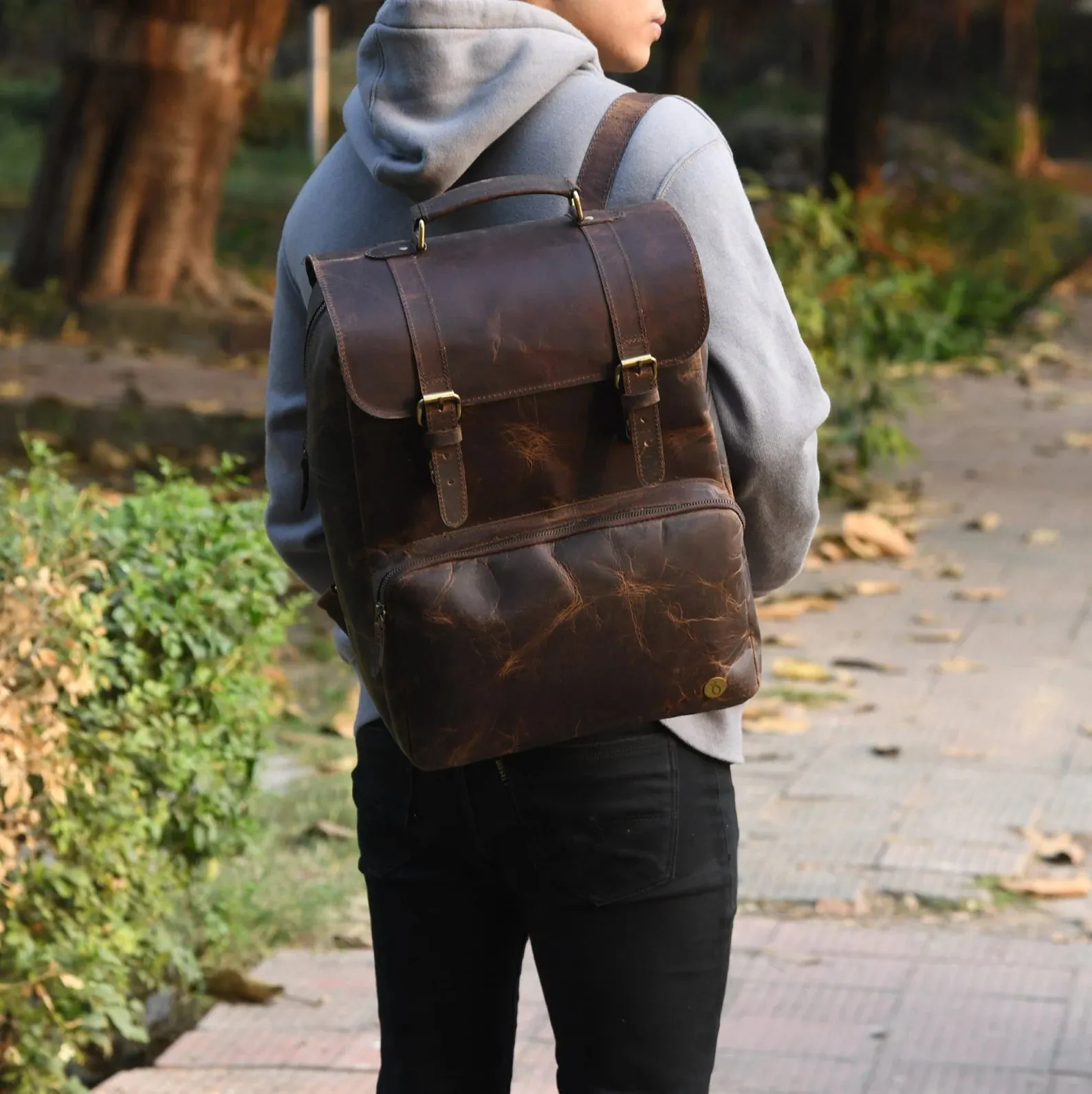 Handcrafted Leather Backpack for Men & Women