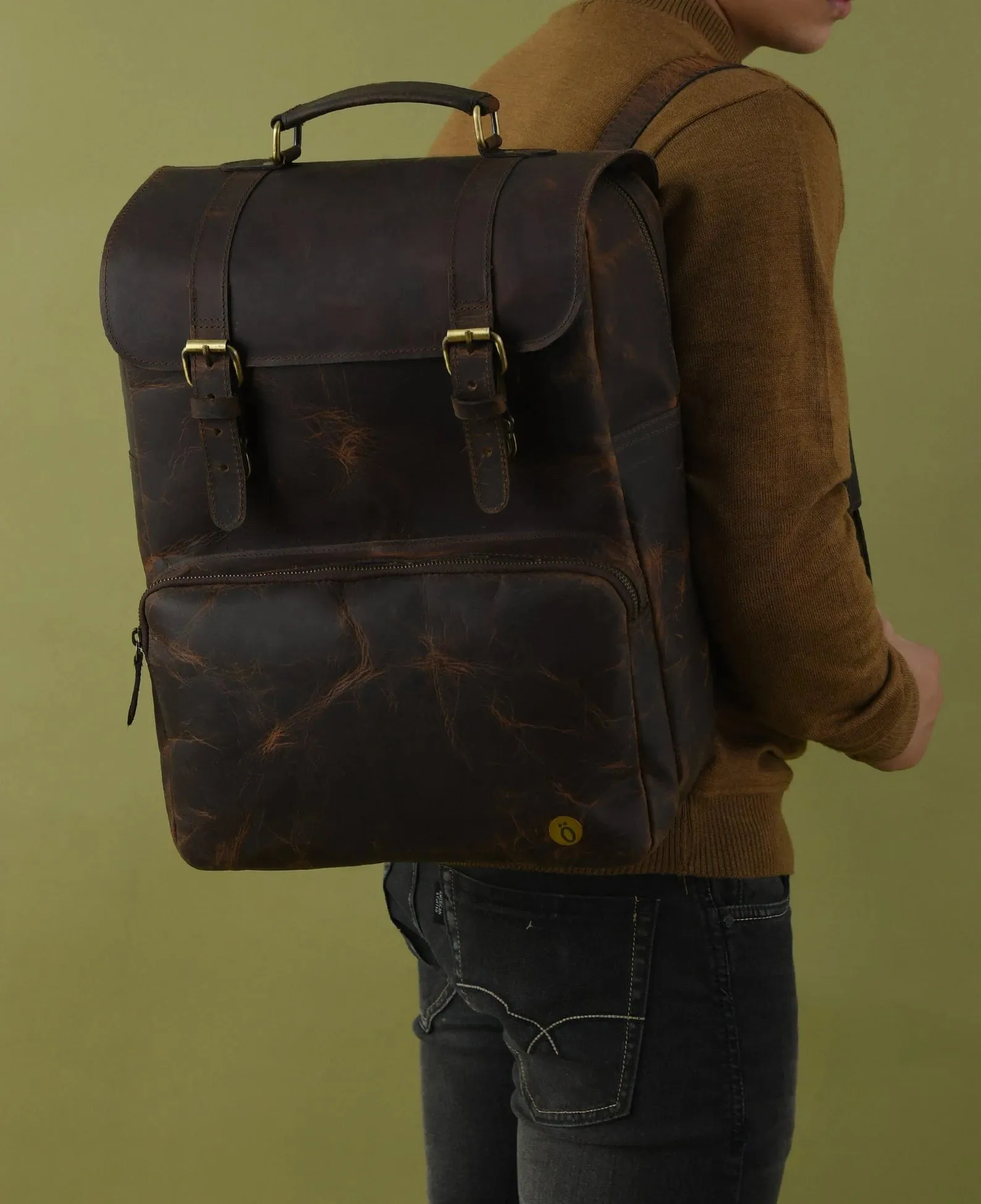 Handcrafted Leather Backpack for Men & Women