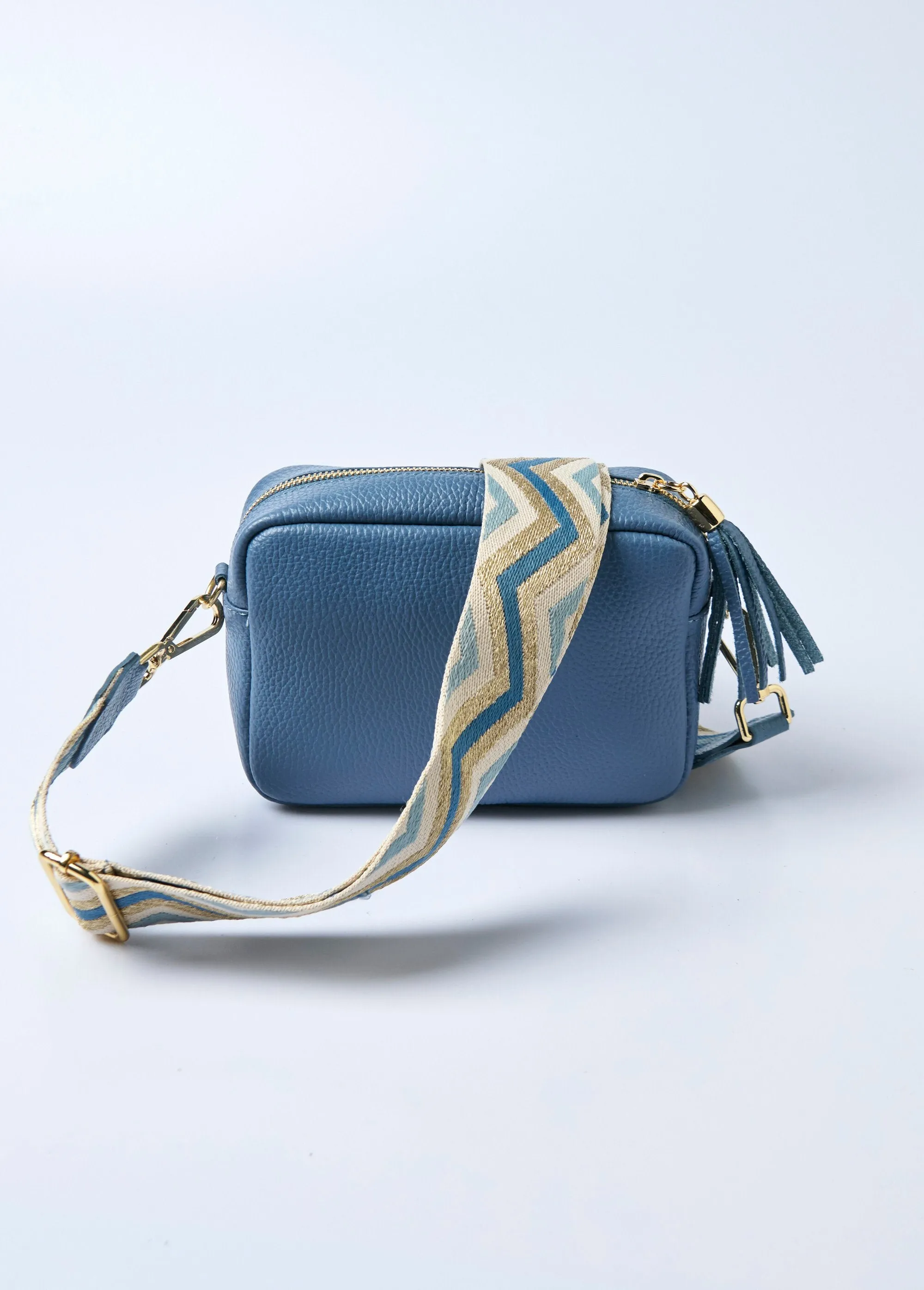 Herringbone woven handbag strap