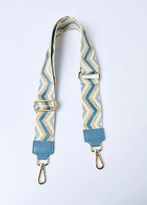 Herringbone woven handbag strap