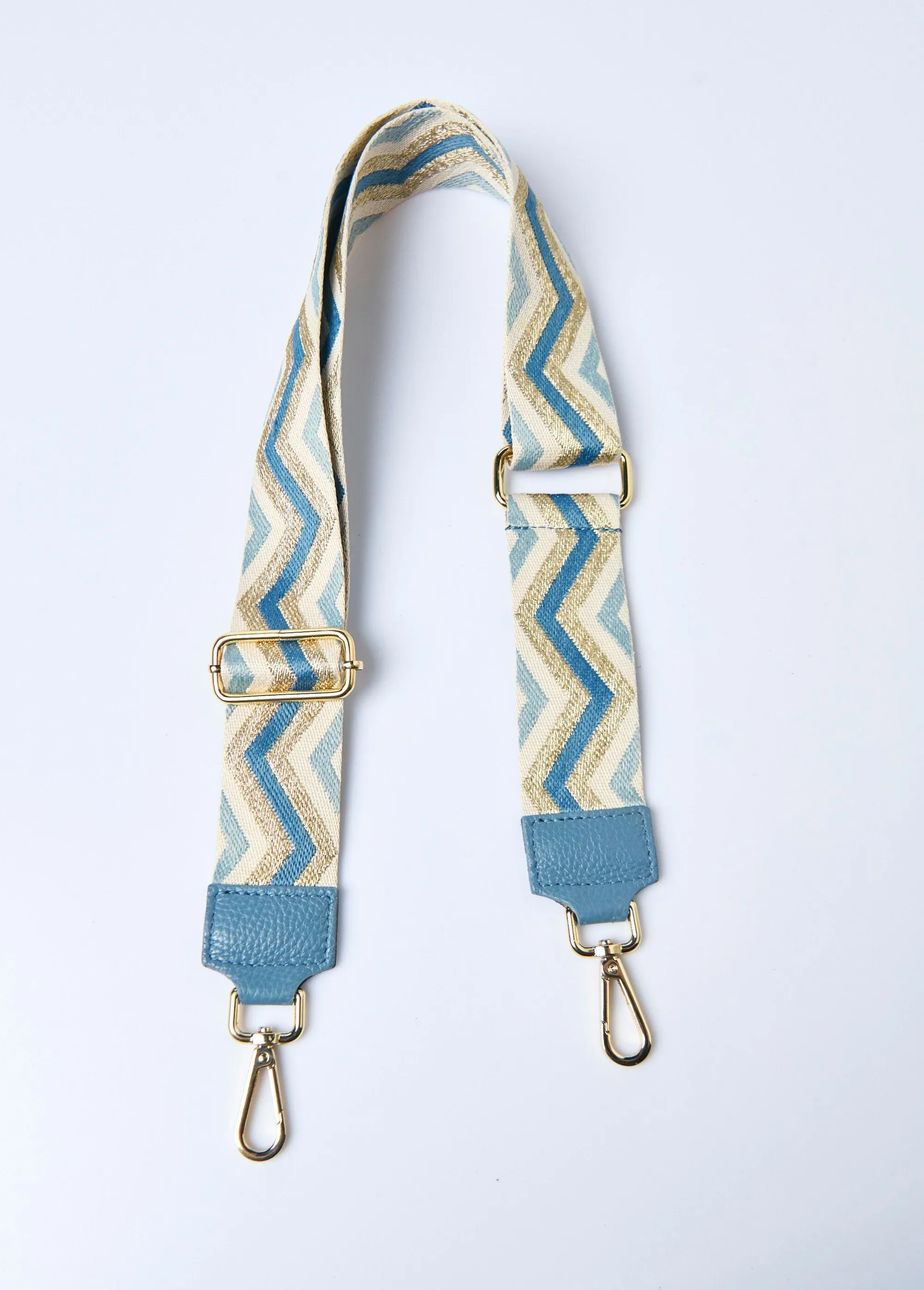 Herringbone woven handbag strap