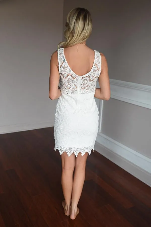 Hidden Garden Dress ~ White