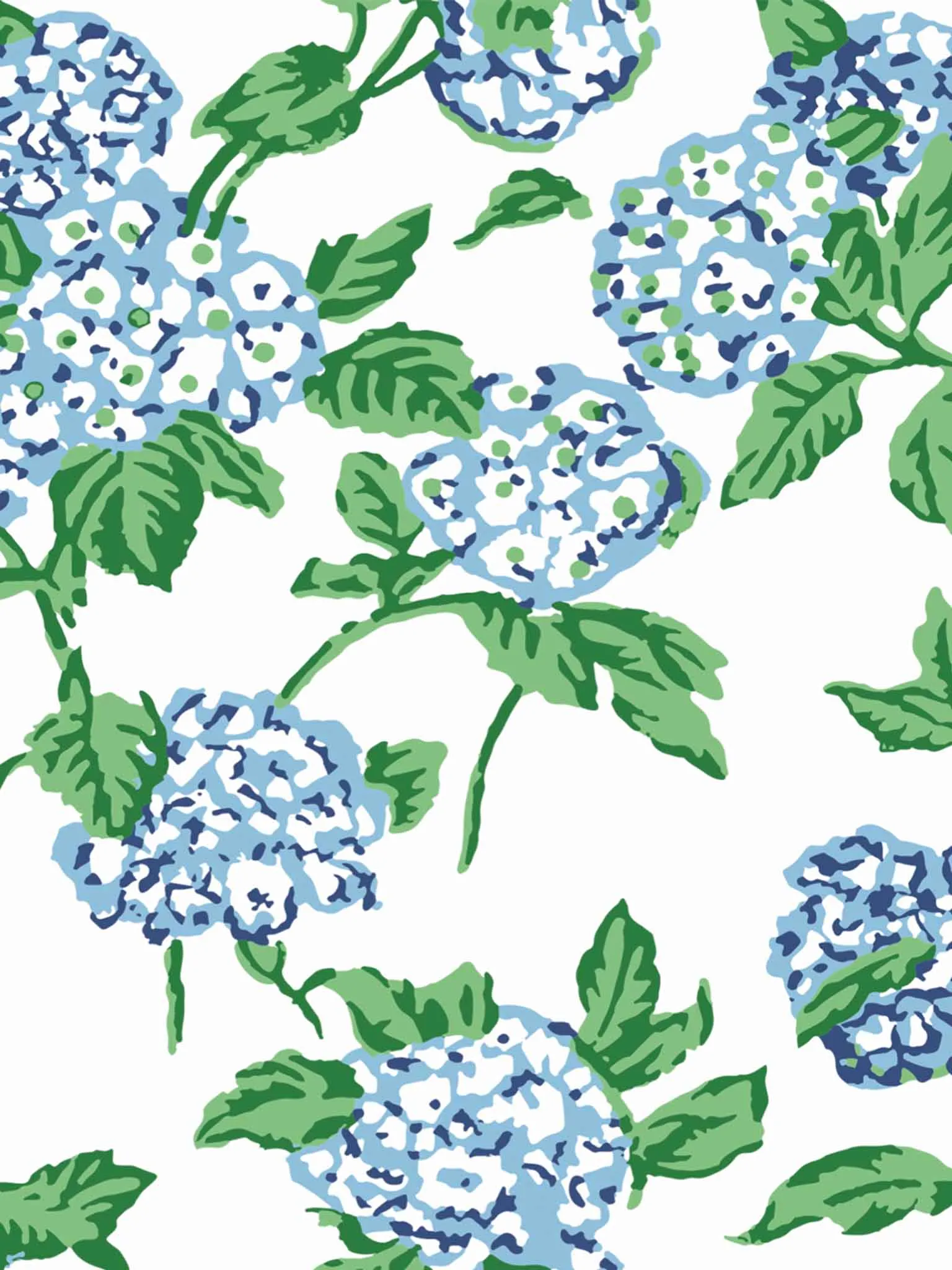 Hydrangea Medium Handle Cosmetic Bag