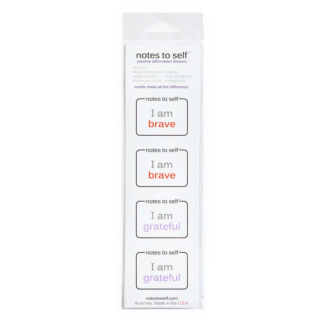 I am brave™   I am grateful sticker packs