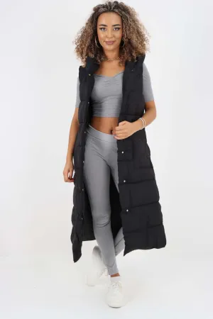 Italian Belted Hooded Long Gilet